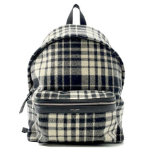 将图像加载到图库查看器中,SAINT LAURENT PARIS City Backpack Black/White534967 Canvas