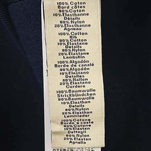 Load image into Gallery viewer, HERMES ★Round neck knitted fabric leather patch "Metallic O' Carré" Size XS Marine Cotton100%