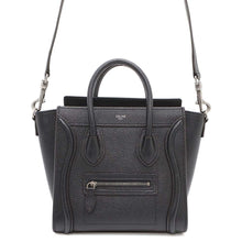 Load image into Gallery viewer, CELINE Luggage shopper Black189243DRU.38NO Drummed Calf Leather Size Nano