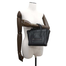 Load image into Gallery viewer, CELINE Luggage shopper Black189243DRU.38NO Drummed Calf Leather Size Nano