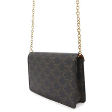 Load image into Gallery viewer, CELINE Triomphe Maillon Chain Wallet Tan10F822CZT PVC