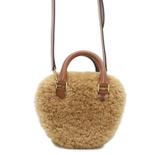 将图像加载到图库查看器中,CELINE Heart 2WAY Shoulder Bag Brown Boa Leather Size Medium