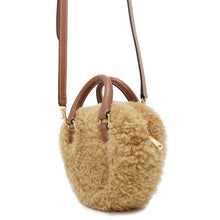 将图像加载到图库查看器中,CELINE Heart 2WAY Shoulder Bag Brown Boa Leather Size Medium