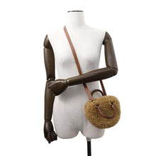 将图像加载到图库查看器中,CELINE Heart 2WAY Shoulder Bag Brown Boa Leather Size Medium