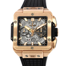 将图像加载到图库查看器中,HUBLOT Square Bang Unico King Gold W42mm K18KG Rubber skeleton Dial821.OX.0180.RX