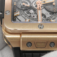 将图像加载到图库查看器中,HUBLOT Square Bang Unico King Gold W42mm K18KG Rubber skeleton Dial821.OX.0180.RX