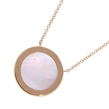 将图像加载到图库查看器中,TIFFANY&Co. Diamond Mother of Pearl Circle Pendant64026801 18K Pink Gold