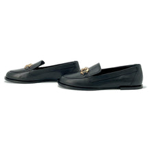 Load image into Gallery viewer, CHANEL CC logo loafers BlackG45173 Leather Size 37C