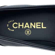 Load image into Gallery viewer, CHANEL CC logo loafers BlackG45173 Leather Size 37C