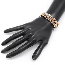 将图像加载到图库查看器中,HERMES ★Chaine d'Ancre Double Tour Bracelet 37 links Size PM SV925 K18PG