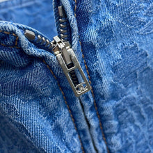 Load image into Gallery viewer, CHANEL CC Logo Camellia Skirt Size 36 BlueP74484 Cotton100%