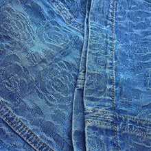 Load image into Gallery viewer, CHANEL CC Logo Camellia Skirt Size 36 BlueP74484 Cotton100%