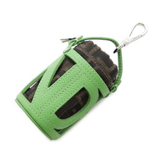 Load image into Gallery viewer, FENDI Zucca Pattern Bucket Motif Bag Charm Green7AS158 Canvas Leather