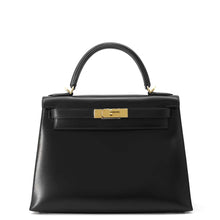 Load image into Gallery viewer, HERMES Kelly Black Box Calf Leather Size 28