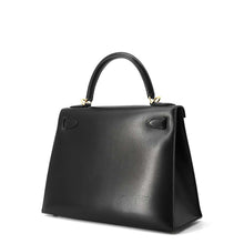Load image into Gallery viewer, HERMES Kelly Black Box Calf Leather Size 28