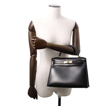 Load image into Gallery viewer, HERMES Kelly Black Box Calf Leather Size 28