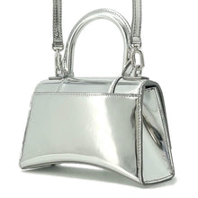 Load image into Gallery viewer, BALENCIAGA Hourglass 2wayBag Silver592833 Patent Leather Size XS