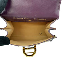 将图像加载到图库查看器中,Delvaux Brillant Queen of Desire Purple Leather Size micro