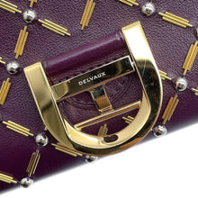 将图像加载到图库查看器中,Delvaux Brillant Queen of Desire Purple Leather Size micro