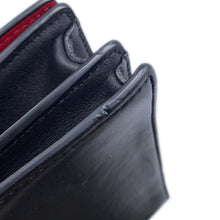 将图像加载到图库查看器中,MCM Studded Chain Shoulder Bag Black/Red Leather