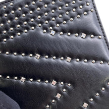 将图像加载到图库查看器中,MCM Studded Chain Shoulder Bag Black/Red Leather