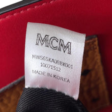 将图像加载到图库查看器中,MCM Studded Chain Shoulder Bag Black/Red Leather