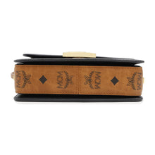 将图像加载到图库查看器中,MCM Logo Shoulder Bag Brown/Black Leather