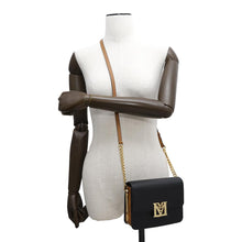 将图像加载到图库查看器中,MCM Logo Shoulder Bag Brown/Black Leather