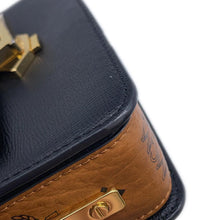 将图像加载到图库查看器中,MCM Logo Shoulder Bag Brown/Black Leather