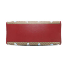 Load image into Gallery viewer, GUCCI Doraemon Collaboration Mini GG Supreme 2way Tote Bag Brown/Red653952 Mini GG Supreme Canvas Leather