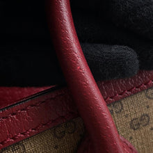 Load image into Gallery viewer, GUCCI Doraemon Collaboration Mini GG Supreme 2way Tote Bag Brown/Red653952 Mini GG Supreme Canvas Leather