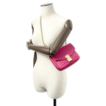 Load image into Gallery viewer, CELINE C-C ChainShoulder Bag Pink188403 Leather Size Small