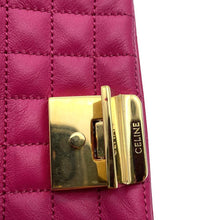将图像加载到图库查看器中,CELINE C-C ChainShoulder Bag Pink188403 Leather Size Small