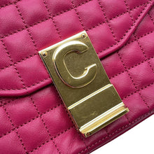 将图像加载到图库查看器中,CELINE C-C ChainShoulder Bag Pink188403 Leather Size Small