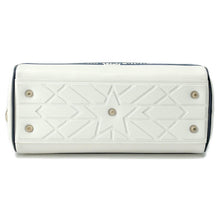 将图像加载到图库查看器中,Dior ★Vibe 2WAY Bowling Bag White/NavyM6209OOBR Leather Rubber Size Small