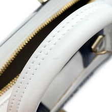 Load image into Gallery viewer, Dior Vibe 2WAY Bowling Bag White/NavyM6209OOBR Leather Rubber Size Small