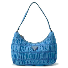 将图像加载到图库查看器中,PRADA ★Gathered One Shoulder Bag Light Blue1NE204 Nylon