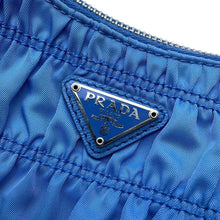 将图像加载到图库查看器中,PRADA Gathered One Shoulder Bag Light Blue1NE204 Nylon