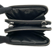 将图像加载到图库查看器中,PRADA Triangle Mini Pouch 2wayShoulder Black1NR015 Leather