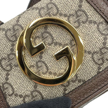 将图像加载到图库查看器中,GUCCI Interlocking G Blondie GG Supreme Shoulder Wallet Beige/Brown698635 PVC/Leather