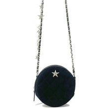 Load image into Gallery viewer, CHANEL Matelasse Star Motif Round ChainShoulder Black suede