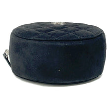 Load image into Gallery viewer, CHANEL Matelasse Star Motif Round ChainShoulder Black suede