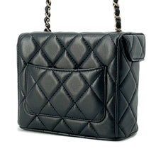 将图像加载到图库查看器中,CHANEL Matelasse Vanity ChainShoulder Bag Black Lambskin