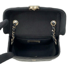 将图像加载到图库查看器中,CHANEL Matelasse Vanity ChainShoulder Bag Black Lambskin