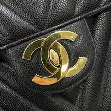 Load image into Gallery viewer, CHANEL V Stitch ChainShoulder Bag BlackA03660 Caviar Leather Size 34