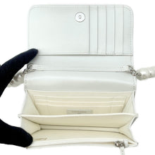 Load image into Gallery viewer, CHANEL Matelasse Pearl Shoulder Wallet WhiteAP1839 Calf Leather