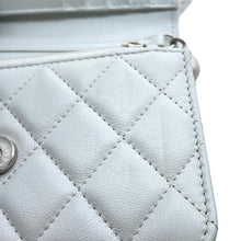 Load image into Gallery viewer, CHANEL Matelasse Pearl Shoulder Wallet WhiteAP1839 Calf Leather
