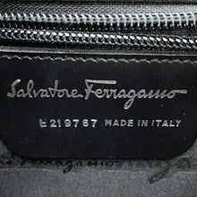 Load image into Gallery viewer, Ferragamo Top Handle 2way Bag Black21-9767 suede