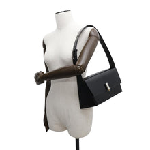将图像加载到图库查看器中,Ferragamo Geometric One Shoulder Bag Black213451 Calf Leather