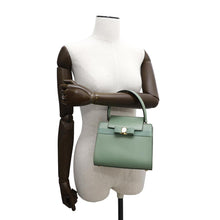 将图像加载到图库查看器中,Ferragamo Vara Ribbon 2way Bag Light Green21 I282 Leather
